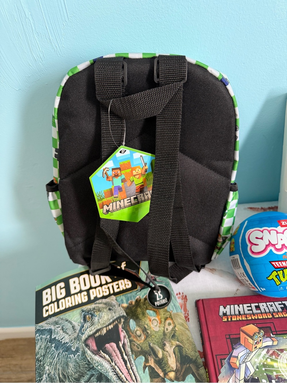 Minecraft backpack, books, flippers, toys - Picture 4 of 6
